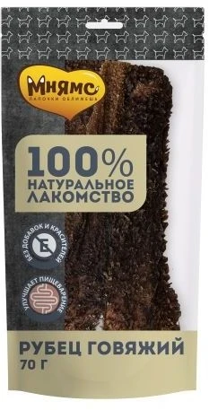 Лакомство для собак Мнямс Рубец говяжий 70 гр