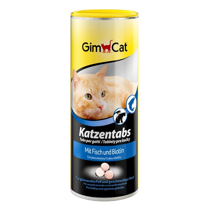 Витаминизированное лакомство для кошек GimCat Tabs с рыбой и биотином