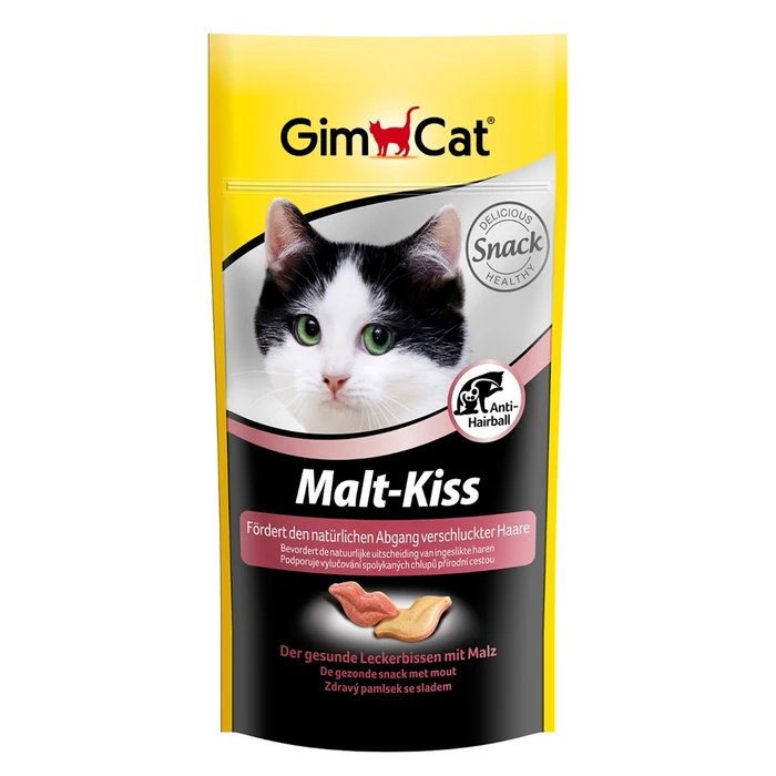 Витаминизированное лакомство GimCat Malt Kiss для кошек для вывода шерсти