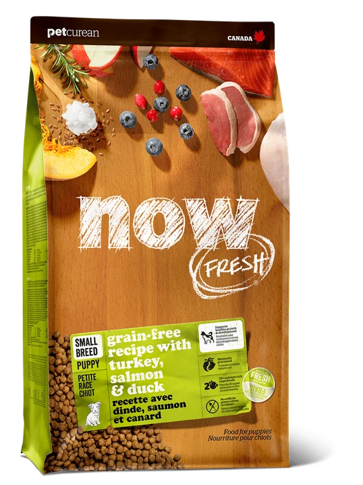Беззерновой сухой корм NOW Fresh для щенков малых пород с индейкой, уткой и овощами Grain Free Small Breed Puppy Recipe
