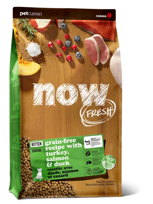 Беззерновой сухой корм NOW Fresh для котят с индейкой, уткой и овощами (Grain Free Kitten Recipe)