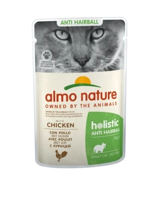 Пауч ALMO NATURE Functional для вывода шерсти у кошек с курицей Anti-Hairball with Chicken