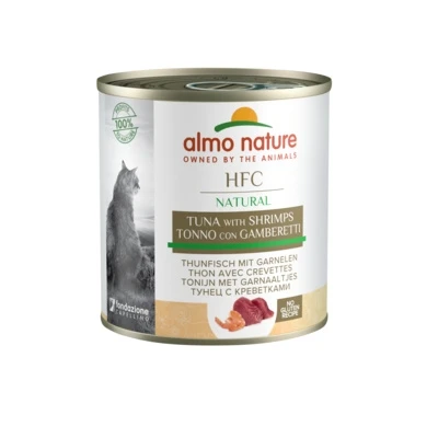Консервы ALMO NATURE для взрослых кошек с тунцом и креветками Natural - Tuna and Shrimps