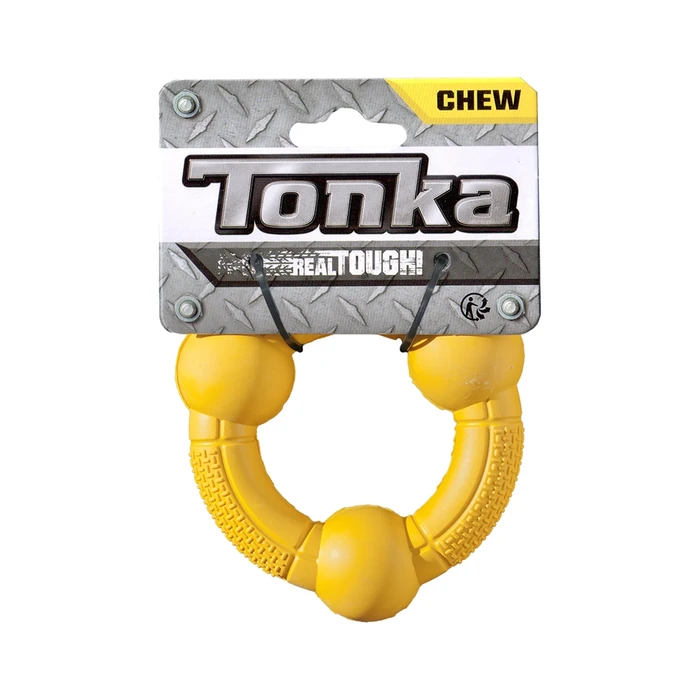 Игрушка для собак Tonka Кольцо рифленое размер 10,2 см желтое