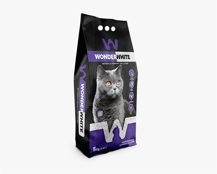 Комкующийся наполнитель Wonder White Lavender с ароматом лаванды