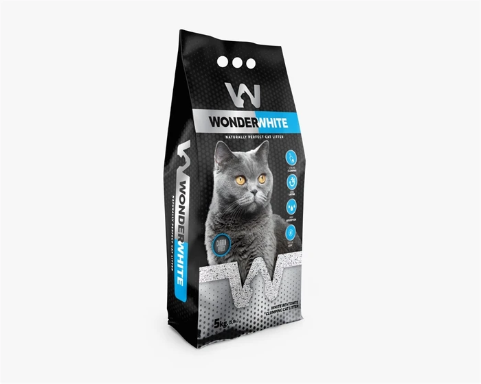 Комкующийся наполнитель Wonder White Carbom effect с c активированным углем