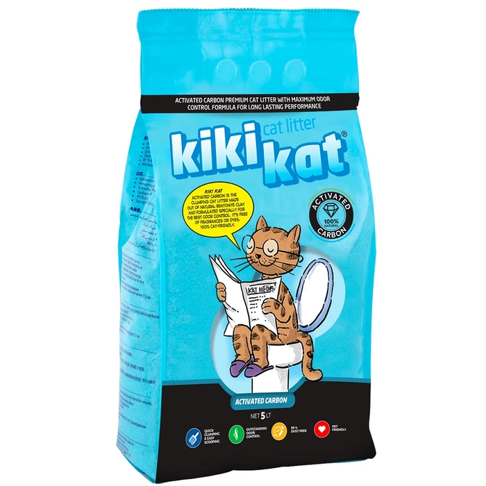 Комкующийся наполнитель KikiKat супер-белый с активированным углем