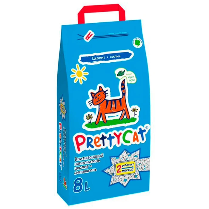 Впитывающий наполнитель PrettyCat Naturel с ароматом алое с деокристаллами