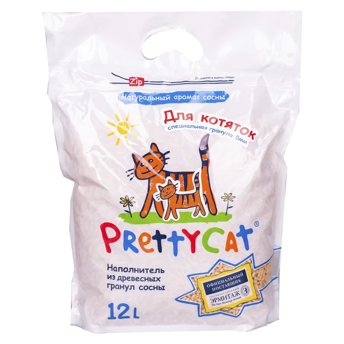 Древесный наполнитель PrettyCat Wood Granules для котят