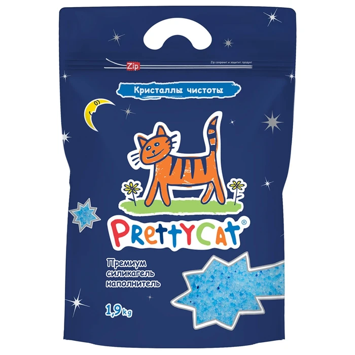 Силикагелевый наполнитель PrettyCat Кристаллы чистоты с ароматизатором Свежесть океана 1.9 л