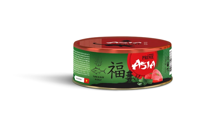 Консервы PRIME ASIA для котят с тунцом и алоэ в желе
