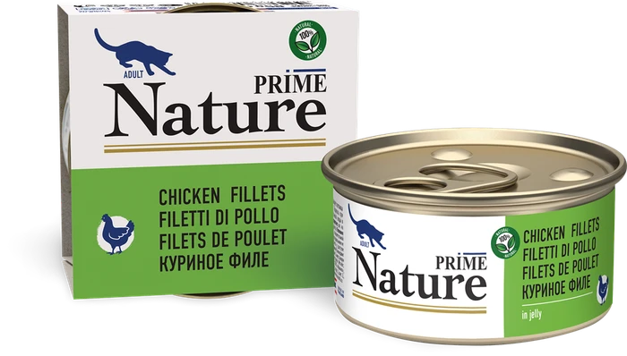 Консервы PRIME NATURE для взрослых кошек куриное филе в желе