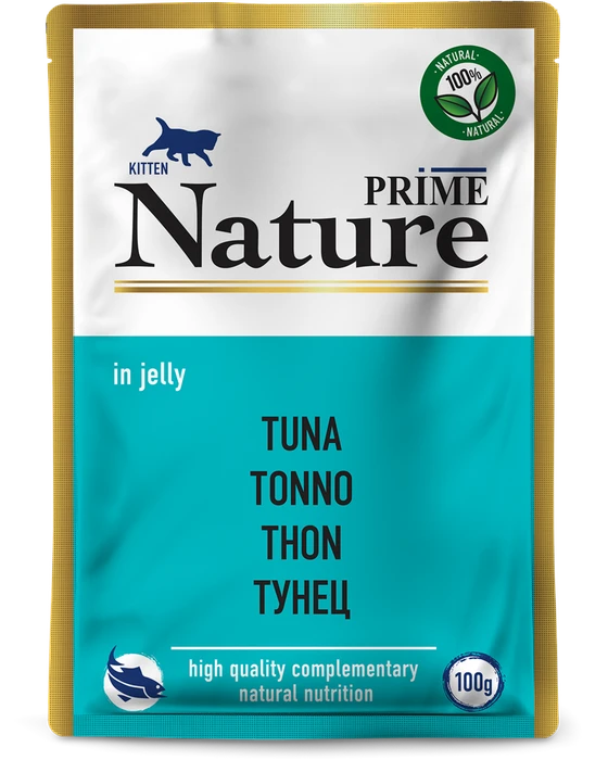 Пауч PRIME NATURE для котят с тунцом в желе