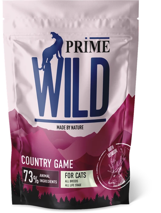Беззерновой сухой корм PRIME WILD для котят и кошек с уткой и олениной PRIME WILD GF COUNRTY GAME 137.2.3103