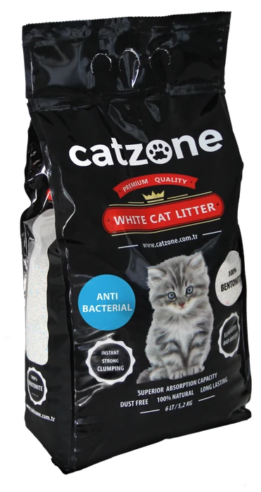Комкующийся наполнитель Catzone Premium антибактериальный с ароматом морского бриза Antibacterial