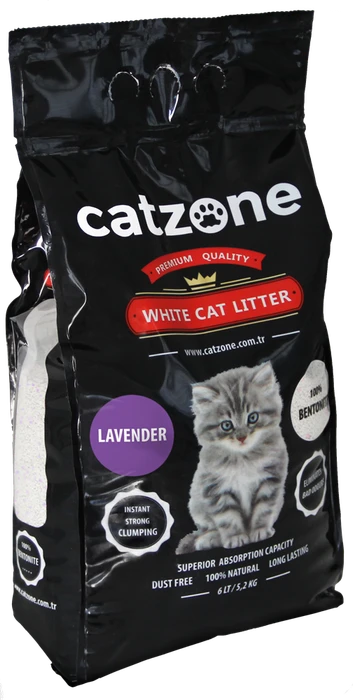 Комкующийся наполнитель Catzone Premium с ароматом лаванды Lavender CZ013