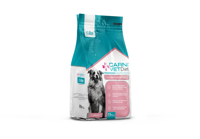 Сухой корм Carni Vet Diet для взрослых собак с индейкой диета для предотвращения пищевых реакций, здоровья кожи и шерсти Allergy Defense Turkey