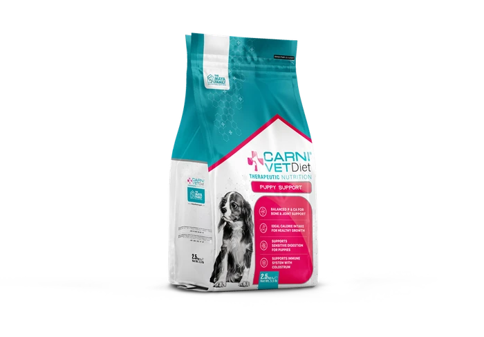 Сухой корм Carni Vet Diet для щенков с курицей, индейкой и уткой диета при нарушениях роста и развития и проблемами ЖКТ Puppy Support