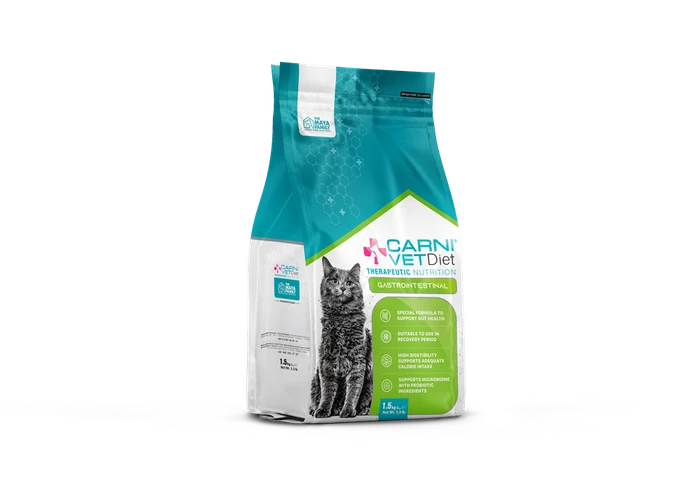 Сухой корм Carni Vet Diet для кошек с курицей и птицей диета при нарушении пищеварения и расстройствах ЖКТ Cat Gastrointestinal