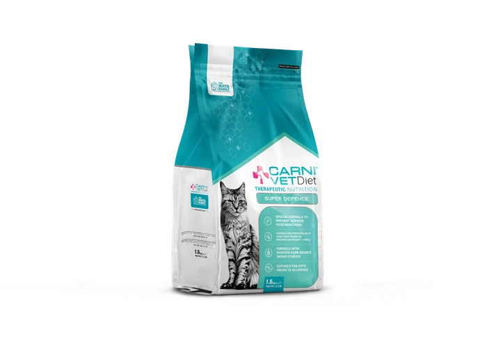 Сухой корм Carni Vet Diet для кошек с рыбой и картофелем диета при пищевой аллергии и непереносимости Cat Super Defense