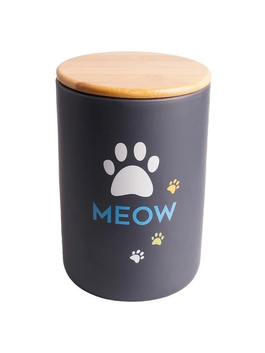 Бокс Mr.Kranch MEOW керамический для хранения корма для кошек 1900 мл MKR020239
