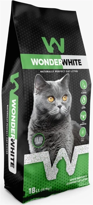 Комкующийся наполнитель Wonder White Aloe Vera c ароматом алоэ вера WNW-005-1