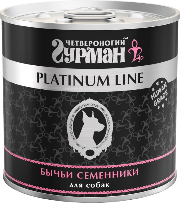 Консервы для собак Четвероногий гурман Бычьи семенники в желе Platinum Line