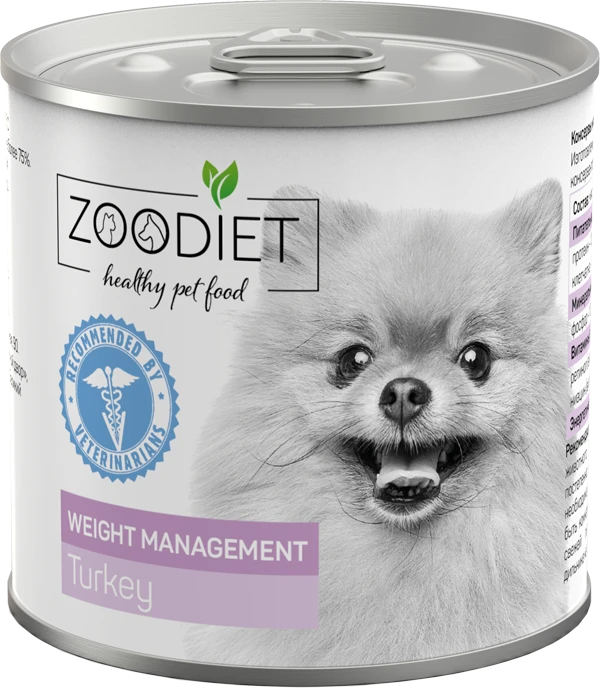 Консервы для собак ZooDiet с индейкой контроль веса Weight Management Turkey