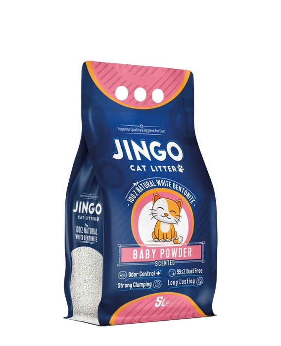 Комкующийся наполнитель Jingo baby Powder с ароматом детской присыпки