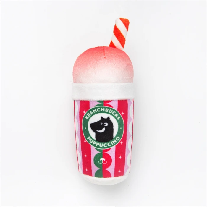 Игрушка для собак Mr.Kranch Капучино Kranchbucks с пищалкой и хрустящей трубочкой MKR000668