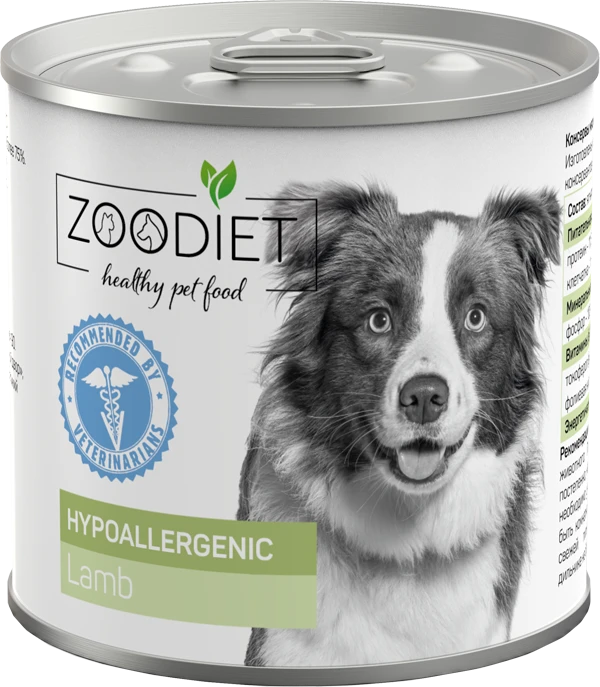 Консервы для собак гипоаллергенные ZooDiet с ягненком Hypoallergenic Lamb 809141002