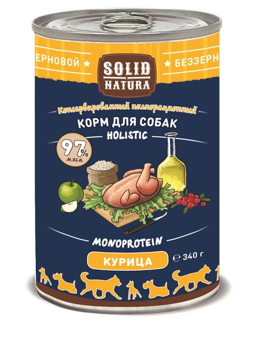 Консервы Solid Natura Holistic для собак Курица 116547