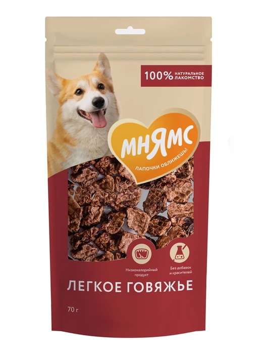 Лакомство для собак Мнямс Легкое говяжье 705847