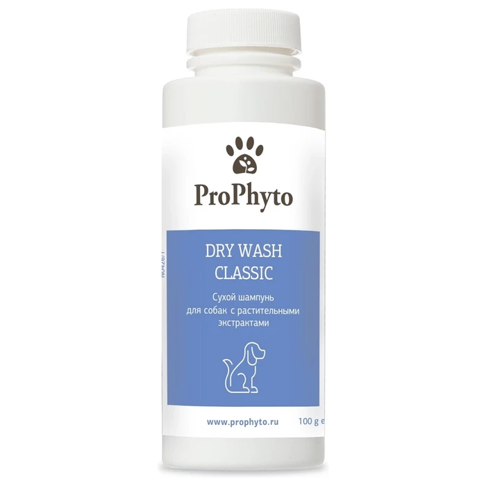 Сухой шампунь ProPhyto DRY WASH CLASSIC (ПОРОШОК) для собак для блеска и мягкости шерсти PP91100017