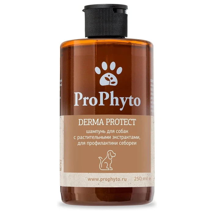 Жидкий шампунь ProPhyto DERMA PROTECT SHAMPOO для собак с растительными экстрактами против перхоти и себореи PP91100107