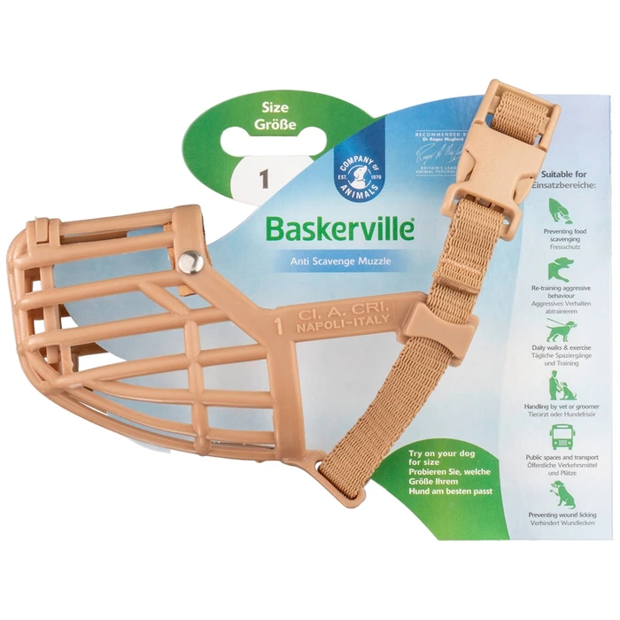 Намордник для собак COA "Baskerville Classic Muzzle", Size 1, 4х16 см 60110A/COA