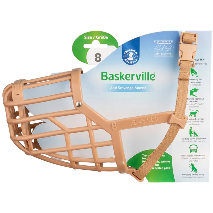 Намордник для собак COA "Baskerville Classic Muzzle", Size 8, 7.5х32 см 60810A/COA