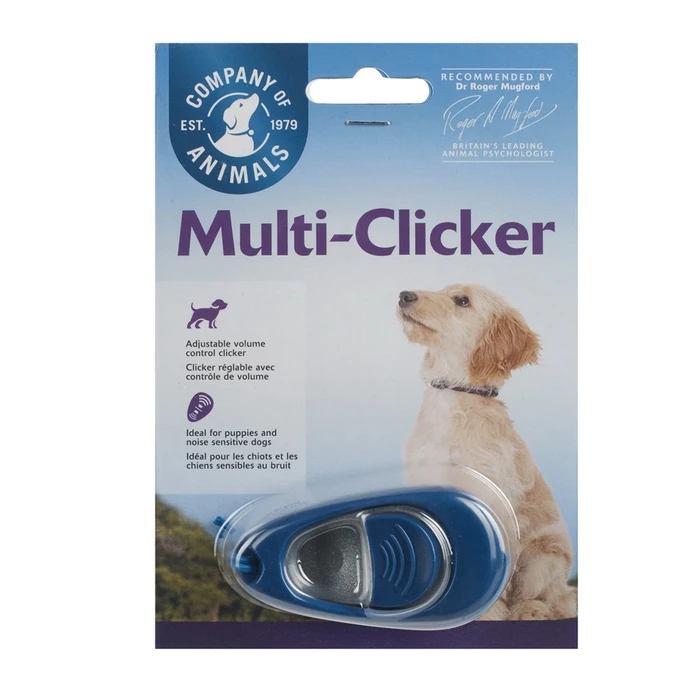 Кликер для дрессировки собак "Multi-Clicker", синий, 7х3.75см COA 57602/COA