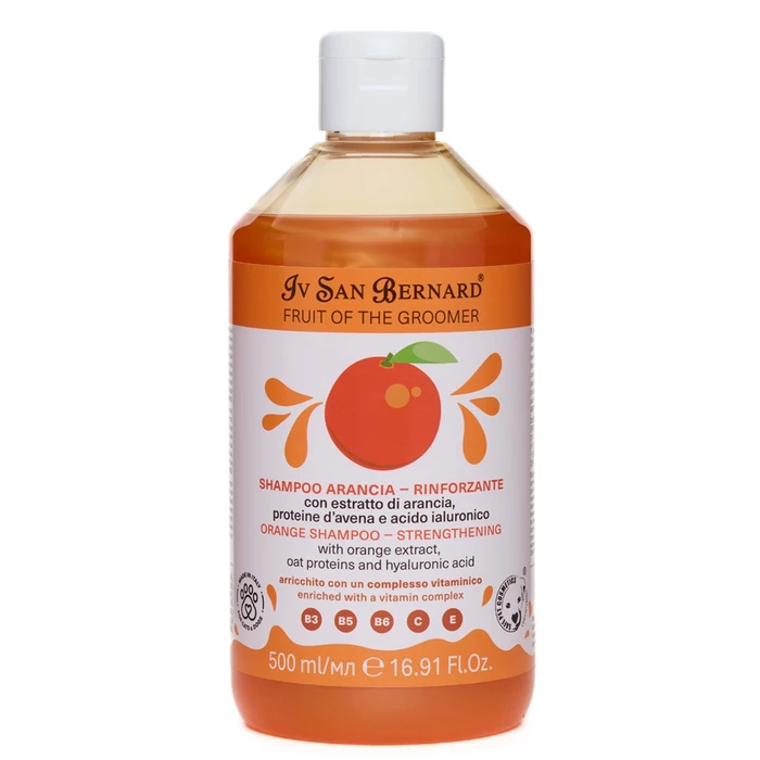Шампунь Iv San Bernard для слабой выпадающей шерсти с протеинами овса Fruit of the Grommer Orange FRUSHAARA500