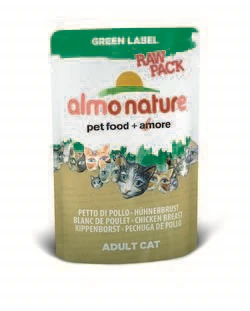 Пауч ALMO NATURE Green label Cat Chicken Breast 75% мяса для взрослых кошек "Куриная грудка" 23213