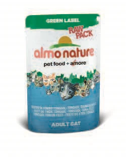 Пауч ALMO NATURE Green label Cat Tonggol Tuna 75% мяса для взрослых кошек "Филе тонгольского тунца" 23216