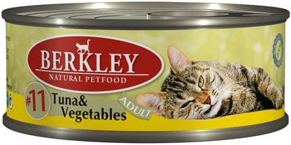 Консервы BERKLEY Adult Tuna Vegetables №11 для взрослых кошек с тунцом и овощами 751100