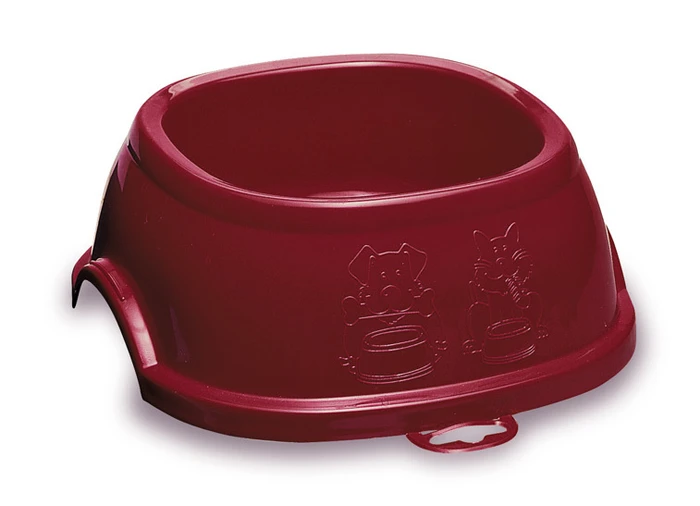 Миска Stefanplast нескользящая Break 2, бордовая, 600мл, 19*19*7см (96002) 22420799