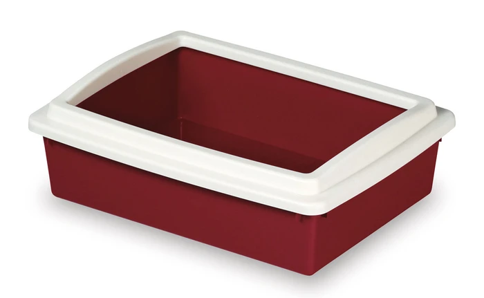 Туалет Stefanplast для кошек с рамкой №1, бордовый, 40*30*10см (96635) 22421046