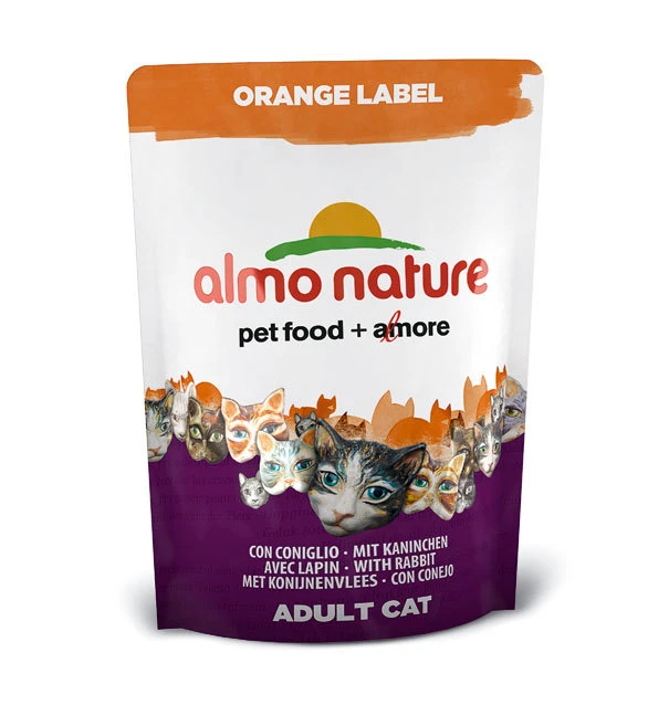Сухой корм ALMO NATURE Orange label Cat Rabbit для кастрированных кошек с кроликом 23269