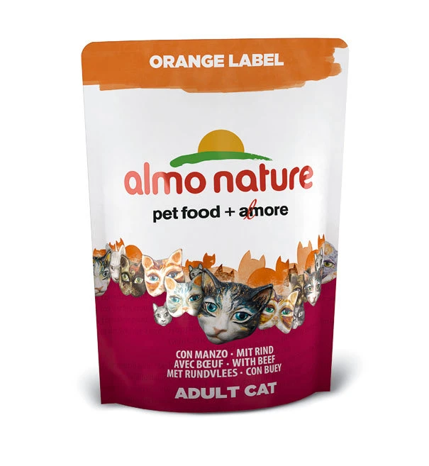 Сухой корм ALMO NATURE Orange label Cat Beef для кастрированных кошек с говядиной 23234
