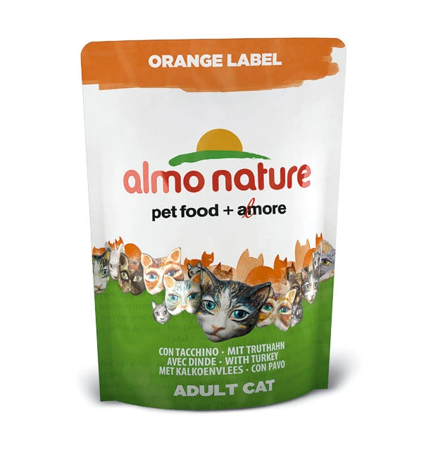 Сухой корм ALMO NATURE Orange label Cat Turkey для кастрированных кошек с индейкой 23237