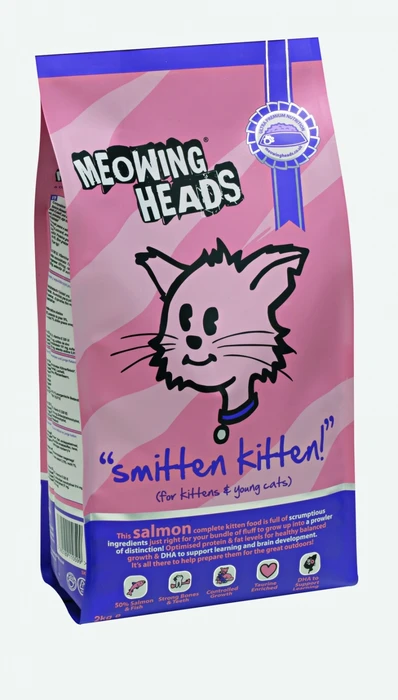 Сухой корм BARKING (MEOWING) HEADS для котят с лососем курицей и рисом "Поразительный котенок" 20122