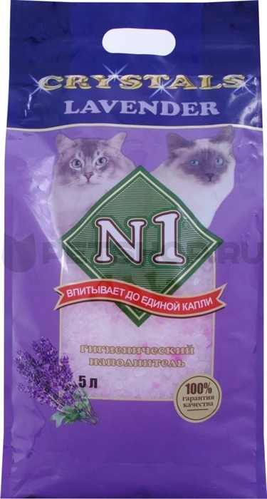 Силикагелевый наполнитель Crystals № 1 Lavender с ароматом лаванды