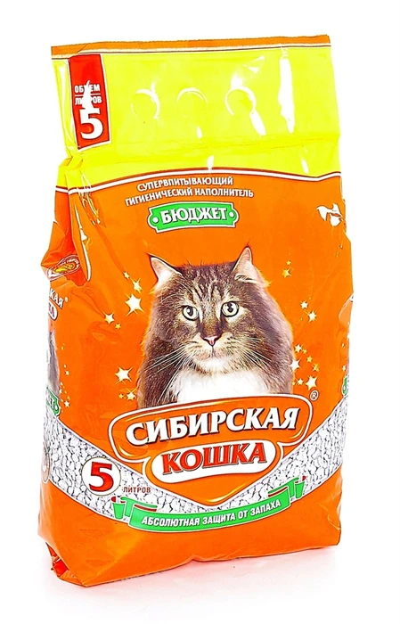 Впитывающий наполнитель Сибирская кошка Бюджет 26271